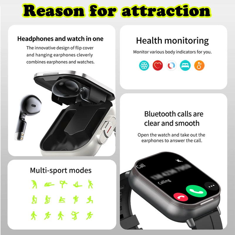 Smart Watch 2 em 1 relogio Smart e fone bluetooth